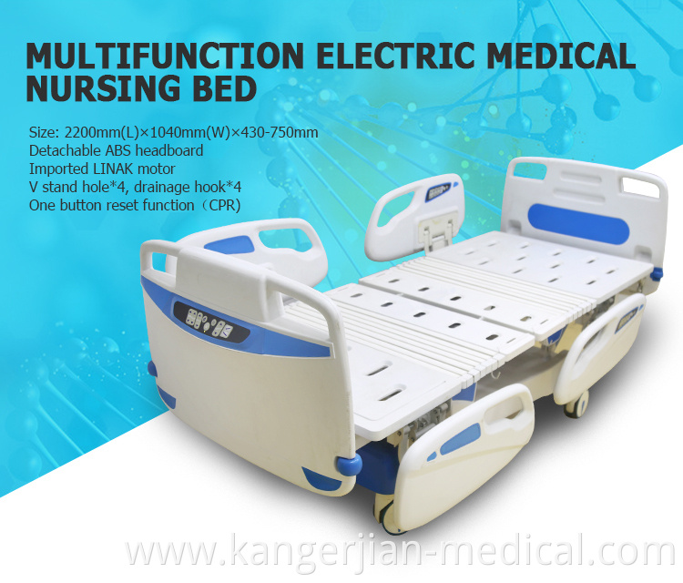 High quality Medical hospital equipment 5 function medical bed prices